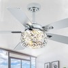 Bella Depot 52"  Crystal Ceiling Fan with Light and Remote 6-Speed Reversible Fan - 3 of 4