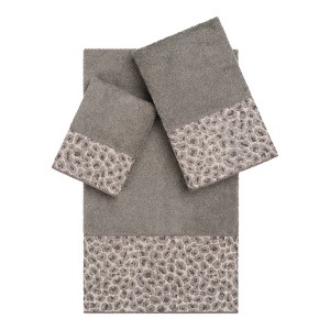 Linum Home Textiles 100% Turkish Cotton SPOTS Embellished Towel Set - 1 of 4