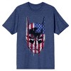 Batman Face Americana Men's Navy Heather T-Shirt - 2 of 3