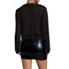 Women's Shrug Sweaters Tie Front Long Sleeve Rib Knit Bolero Open Front Cropped Cardigan - 2 of 2