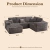 XIZZI Modular Sectional Sofa Couch, L/U-Shape Upholstered Couch, Modern Minimalist Couches for Living Room, Free Combination Deep Seat Corner Couch - 3 of 4