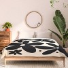 Deny Designs Angela Minca Abstract Monochrome Daisies Comforter and Pillow Sham Set Beige - 3 of 4