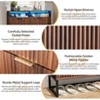 Karl Home 4 Flip Drawers Walnut Fluted Door 47.24in. W Shoe Cabinet - 4 of 4