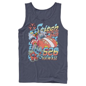 Mens Lilo & Stitch Hawaiian Galactic Race Tank Top - 1 of 4