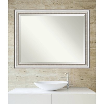 45" x 35" Silver Beveled Rectangular Wall Mirror
