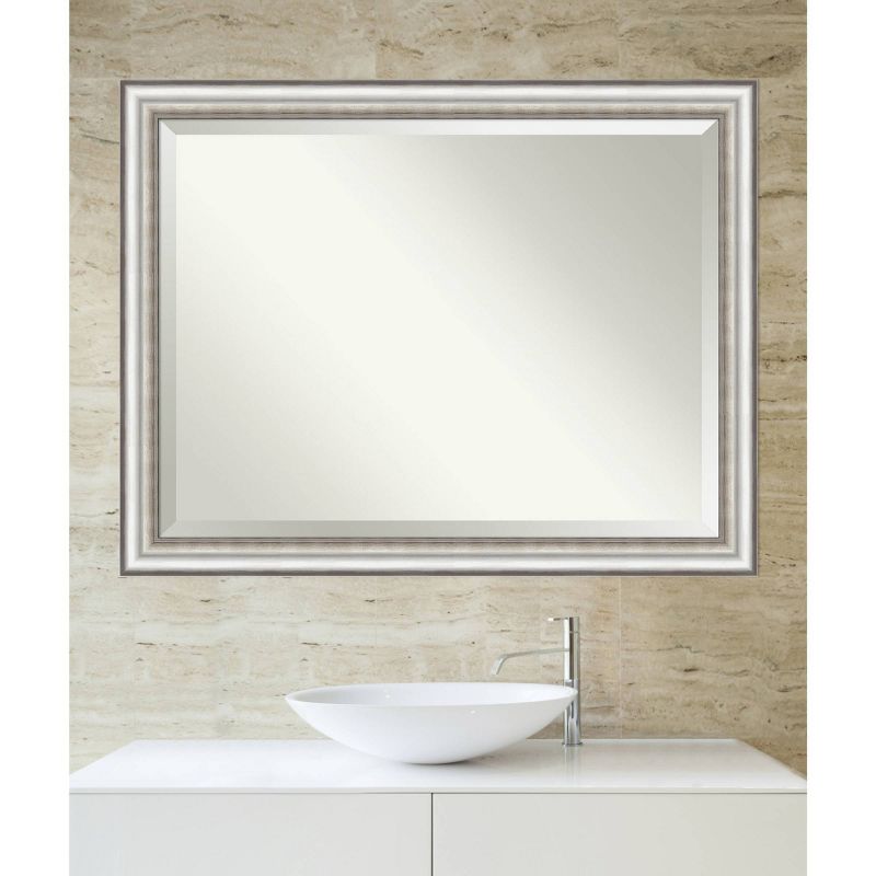 45&#34; x 35&#34; Salon Framed Bathroom Vanity Wall Mirror Silver - Amanti Art, 5 of 11