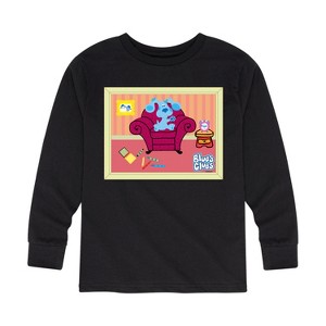 Boys' - Blue's Clues & You! - Blue Polaroid Long Sleeve Graphic T-Shirt - 1 of 4