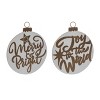 Transpac MDF Golden Ornament Wall Decor Set of 2 Christmas Home Decorations - 2 of 4