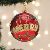 Old World Christmas Hanging Mouth-Blown Glass Ornament for Trees, Merry & Bright Round Ball - 4 of 4
