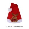 Unique Bargains Christmas Hat Polyester Non-Woven Fabric Red 11.02"x15.75" 1 Pc - 3 of 4