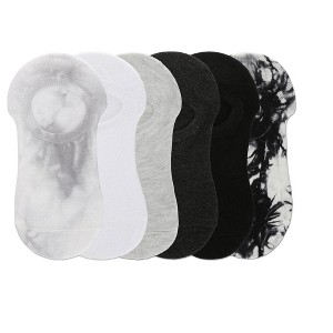 Memoi Women's 6 Pair Pack Tie Dye No Show Sneaker Liners - 1 of 3