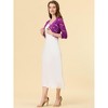 INSPIRE CHIC Women's Elegant 3/4 Sleeve Sheer Floral Lace Open Front Crop Shrug - 3 of 4