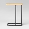 Mixed Material Rectangle Top C Table Natural Wood - Room Essentials™ - 3 of 4