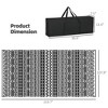 NAYSAYE Outdoor Rug Reversible Waterproof Plastic Straw Mat Portable with Carry Bag for Patio, White and Black - 2 of 4