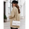 Clearlove Womens V Neck Sweater Trendy Casual Long Sleeve Cable Knit Pullover Sweaters Loose Light Jumper Tops - 3 of 4