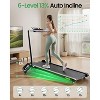 Akluer Foldable Walking Pad with 13% Auto Incline, 2.5HP Under Desk Treadmill with Handlebar & Remote, LED Display for Home Office Running - 3 of 4