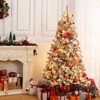 Pre-Lit Artificial Christmas Tree with Warm White Lights, 6FT Tall Lighted Xmas Tree with Foldable Metal Stand - 3 of 4