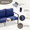 EAGLE PEAK Sunset Dune Collection Modern Outdoor Furniture Sofa, 3-Seat Wicker Patio Couch with Cushions - 3 of 4