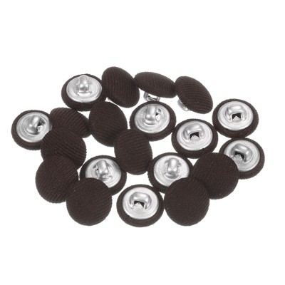 Unique Bargains Metal Shank Round Cloth Covered DIY Sewing Buttons 20 Pcs