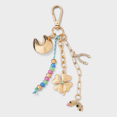 Wishbone Clover Bag Charm - A New Day™ - Gold