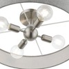 Livex Lighting Elmhurst 4 - Light Semi-Flush Mount in  Brushed Nickel/Shiny White - 4 of 4