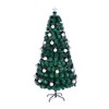 Angel Sar 6FT Pre-lit Fiber Optic Christmas Tree with Star Topper & Snowflakes, Multicolor LED Artificial Xmas Tree for Home Office Holiday Decor - 3 of 4