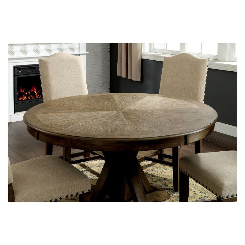 Iohomes Jellison Transitional Round Dining Table Light Oak - HOMES: Inside + Out, 5 of 6
