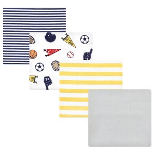 Luvable Friends Hudson Baby Flannel Receiving Blankets 4pk - 1 of 2