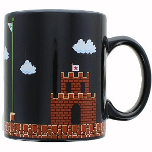Just Funky Super Mario Collectibles | Super Mario 8-Bit Boss Black Ceramic Coffee Mug - 1 of 4