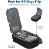 Hynes Eagle 40L Travel Laptop Bag Wristlet Wallet Set-Black - 3 of 4