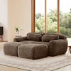 80'' Convertible Sectional Sofas with Chaise, Ottoman, 32D High-Density Sponge, and Anti-Slip Bottom Design - 3 of 4