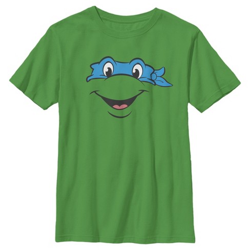 Boy's Teenage Mutant Ninja Turtles Raphael Face T-Shirt - Kelly Green -  Large