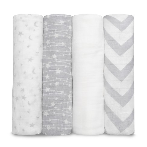 Muslin Swaddle Blankets Neutral Receiving Blanket For Boys And Girls By  Comfy Cubs (grey) : Target