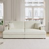 86 Inch Loveseat Sectional Sofa Bed,Corduroy Sleeper Sofa with Two USB Ports,Two Cup Holders and Two Throw Pillows-Maison Boucle - 2 of 4