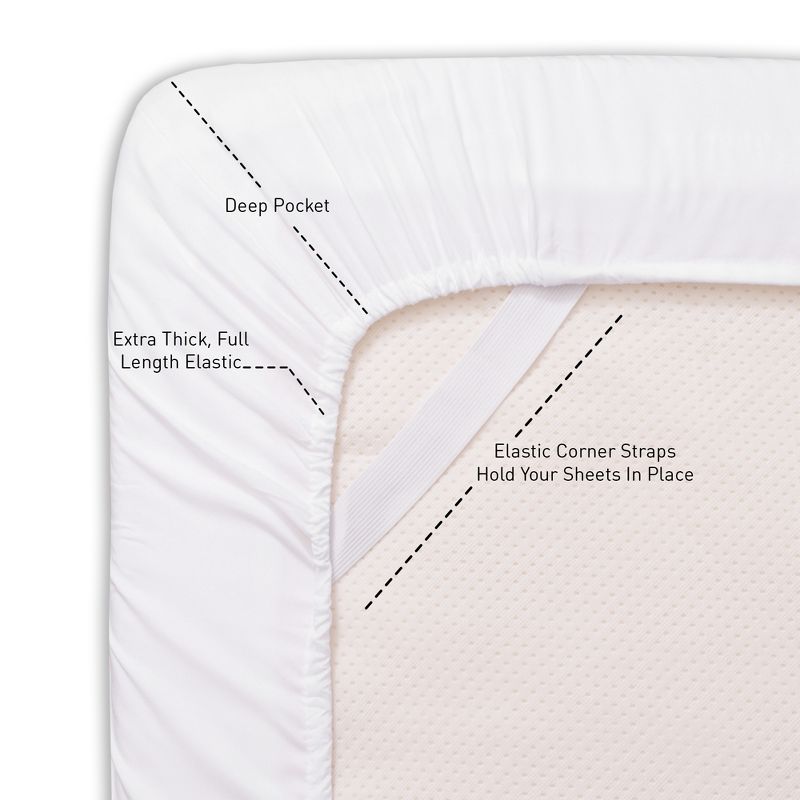 18"-24" Extra Deep Pocket, Double Brushed High End Microfiber Sheet Set by Sweet Home Collection™, 4 of 5