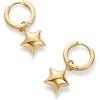 Gold Plated Sterling Silver Charm Huggie Earrings - Heart, Moon & Star Drop Dangles, Lightweight Jewelry - 3 of 4