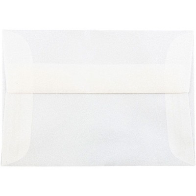 JAM Paper 4Bar A1 Translucent Vellum Envelopes 3.625 x 5.125 Platinum Silver 1591590I