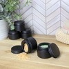 Darware Black Mini Glass Balm Jars, 24pk; Little Cosmetic Jars w/ Lined Black Metal Lids - 4 of 4
