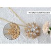 Anna-Kaci Crystal Rhinestone Bridal Flower Wreath Brooch Pin Necklace for Weddings Christmas - 3 of 4