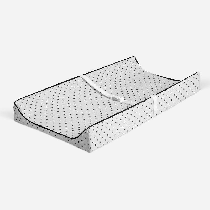 Bacati - Plus Quilted Muslin Changing Pad Cover Black, 2 of 10