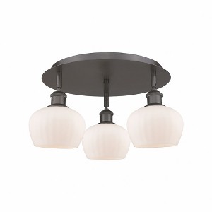 Fenton - 3 Light Flush Mount In Art Deco Style-8 Inches Tall and 18.25 Inches Wide - 1 of 1