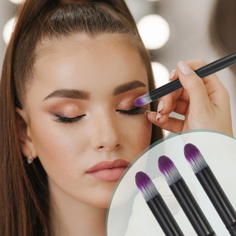 Unique Bargains Face Concealer Makeup Brushes and Sets Black 3 Pcs, 2 of 7