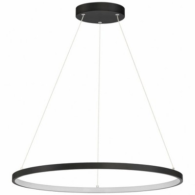 Anello Circular Matte Black LED Pendant Chandelier