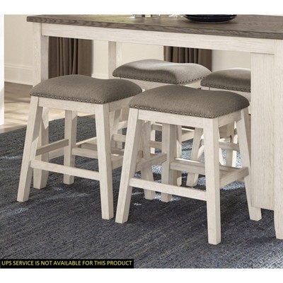 TOAOTBNBOB Upholstery Bar Stools with Nailhead Trim, Modern Bar Chairs for Dining Room, Counter Height Barstools Set of 2