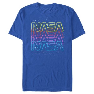 Men's NASA Rainbow Repeat Logo T-Shirt - 1 of 4