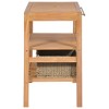 vidaXL Bathroom Vanity Cabinet with 2 Baskets Solid Teak 29.1 in. x 17.7 in. x 29.5 in. - 4 of 4