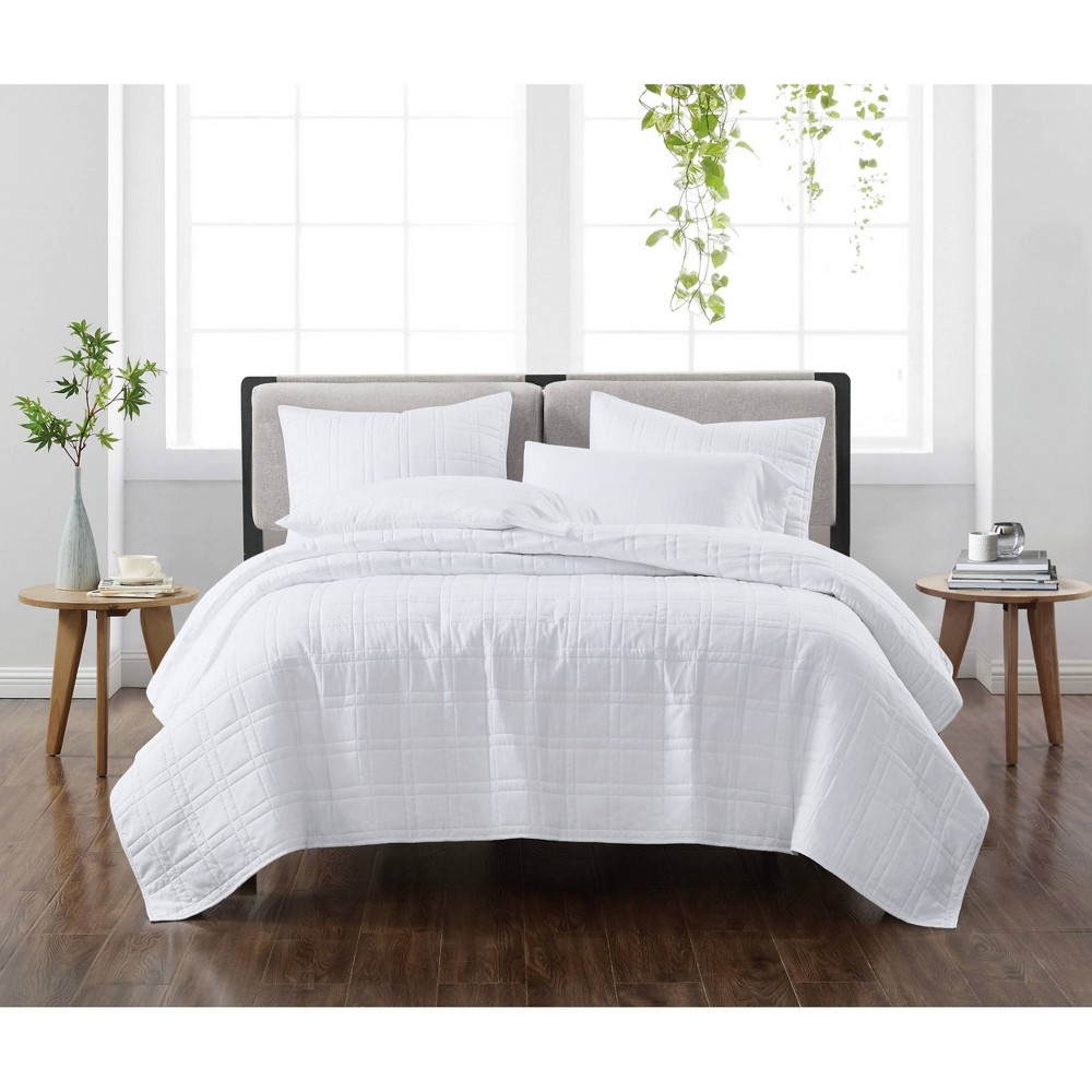 Photos - Duvet Twin/Twin XL 2pc Heritage Solid Quilt Set White - Cannon