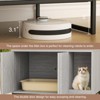 Modern Cat Litter Box Enclosure Furniture with Scratch Pad, Cat Washroom House - 4 of 4