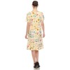 Women's Floral Short Sleeve Knee Length Dress - 3 of 4