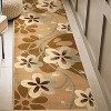 Modern Bohemian Oversized Flower with Vines Power-Loomed Living Room Bedroom Entryway Indoor Area Rug or Runner by Blue Nile Mills - 2 of 4